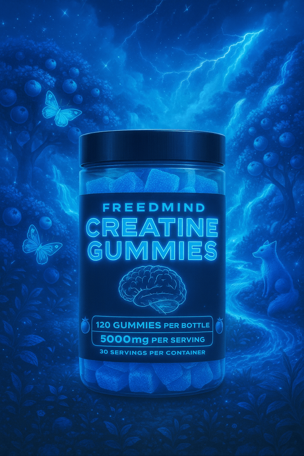 Creatine Gummies (BlueBerry) - Freed Mind