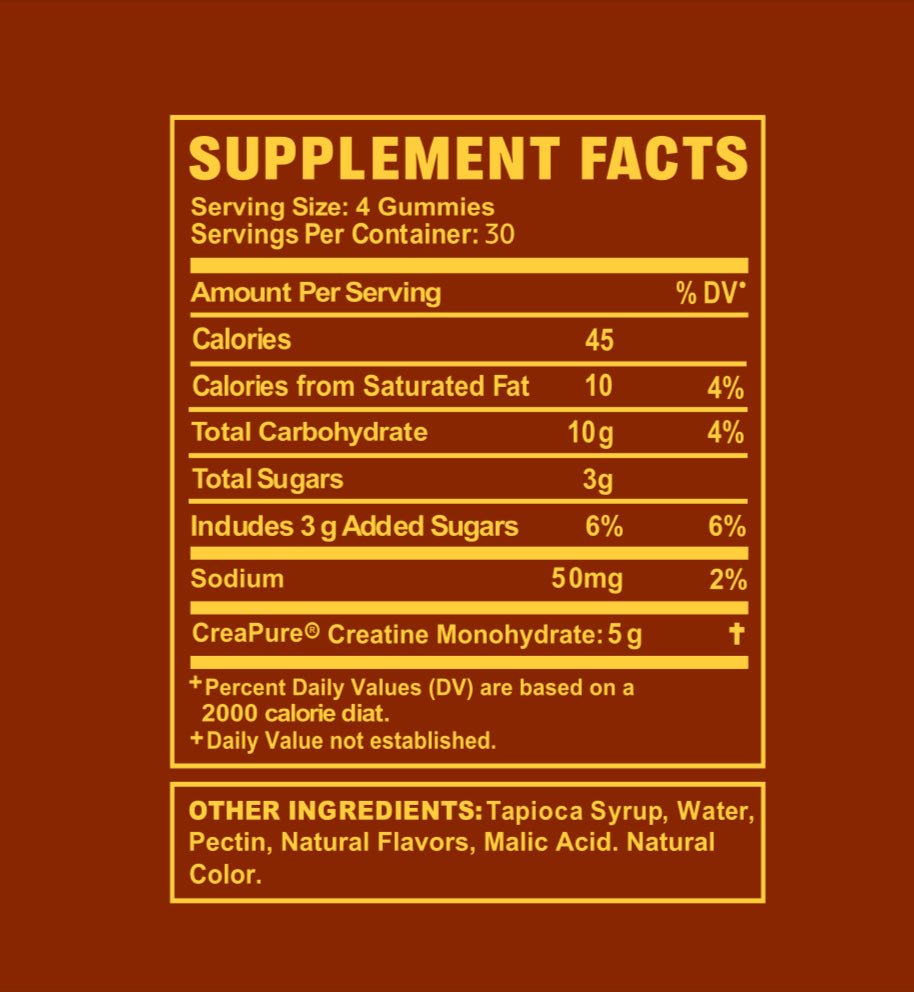 Creatine Gummies (Orange) - Freed Mind