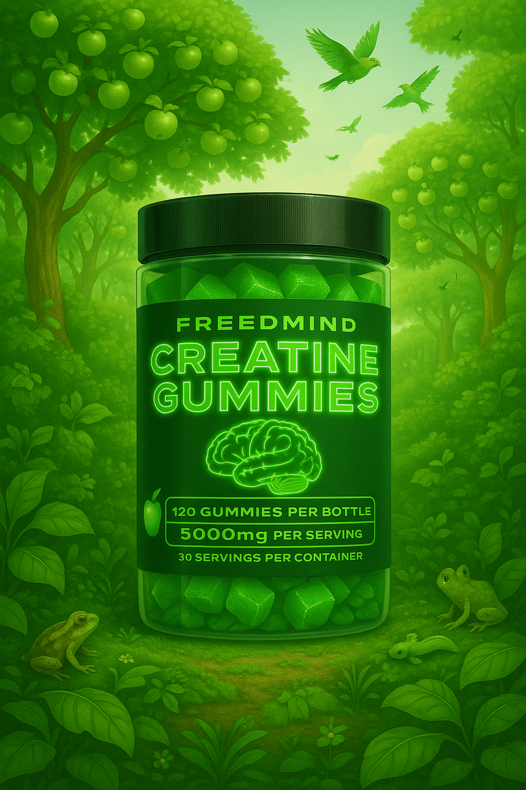 Creatine Gummies (Sour Green Apple) - Freed Mind